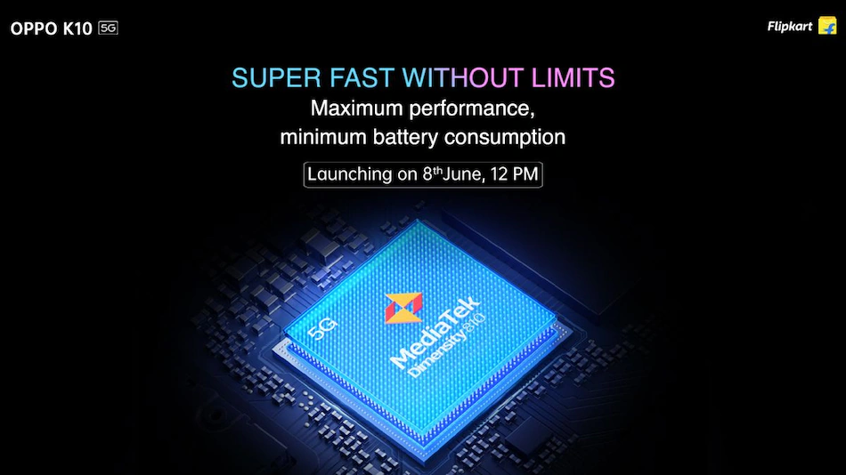 Oppo K10 5G ยืนยันที่จะนำเสนอ MediaTek Dimensity 810 SoC ในอินเดีย